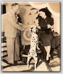 John Farrow, Maureen O'Sullivan and dog Roger